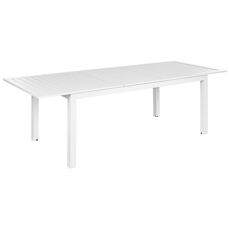 Stół ogrodowy rozkładany Skaloma 180/240 cm 90 cm Metal Biały 1 szt.