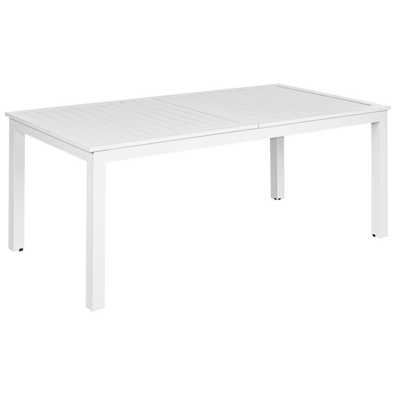 Stół ogrodowy rozkładany Skaloma 180/240 cm 90 cm Metal Biały 1 szt.
