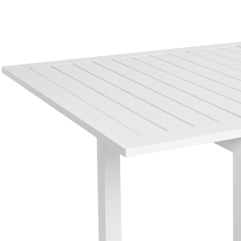 Stół ogrodowy rozkładany Skaloma 180/240 cm 90 cm Metal Biały 1 szt.