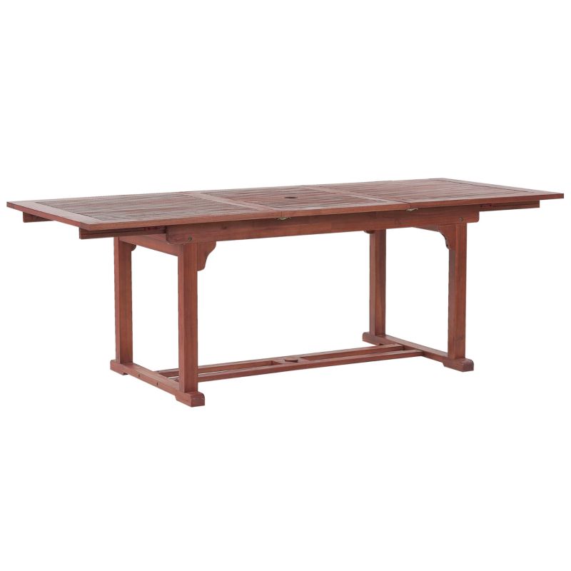 Stół ogrodowy rozkładany Toscana 160/220 cm 90 cm Drewno akacjowe Ciemnobrązowy 1 szt.
