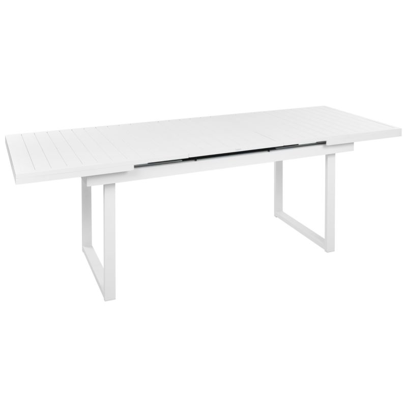 Stół ogrodowy rozkładany Valcanetto 180/240 cm 90 cm Metal Biały 1 szt.