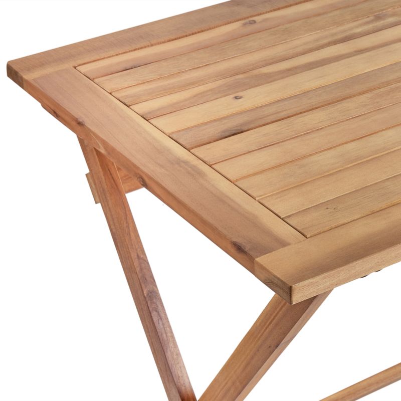 Stół ogrodowy Składane Prossedi 120 cm 60 cm Drewno akacjowe Brązowy 1 szt.