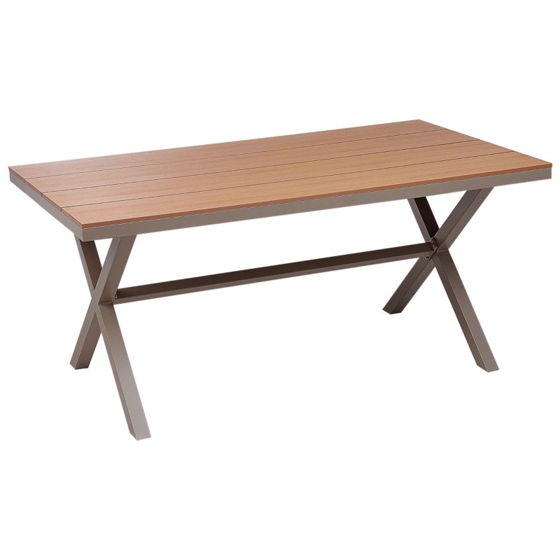 Stół ogrodowy Tiano 160 cm 90 cm Metal Beżowoszary 1 szt.