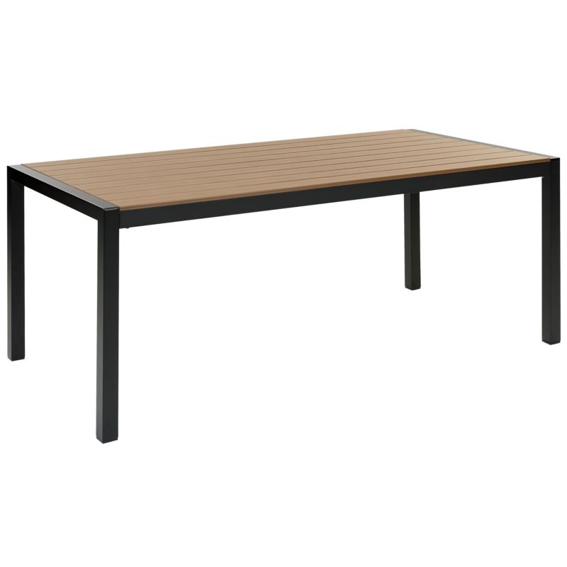 Stół ogrodowy Vernio 180 cm 90 cm Metal Brązowy/ czarny 1 szt.