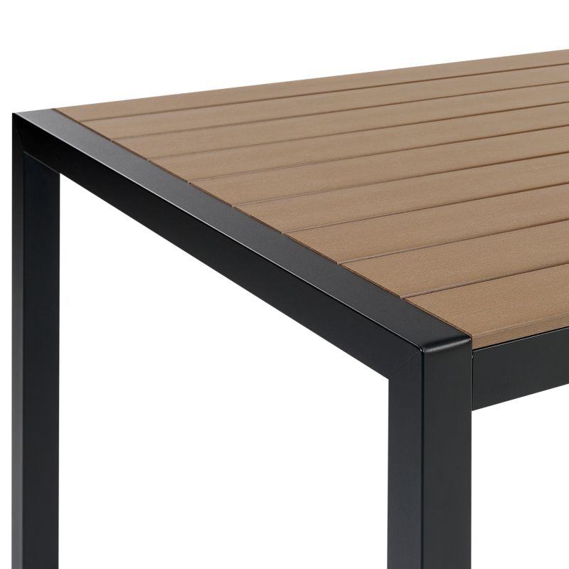 Stół ogrodowy Vernio 180 cm 90 cm Metal Brązowy/ czarny 1 szt.