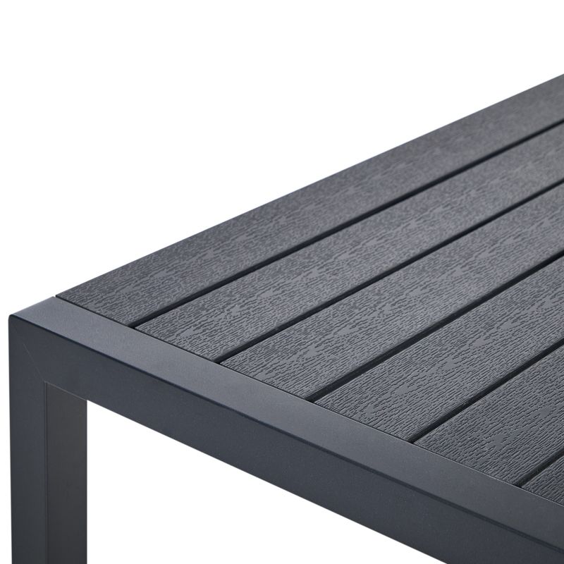 Stół ogrodowy Vernio 180 cm 90 cm Metal Czarny 1 szt.