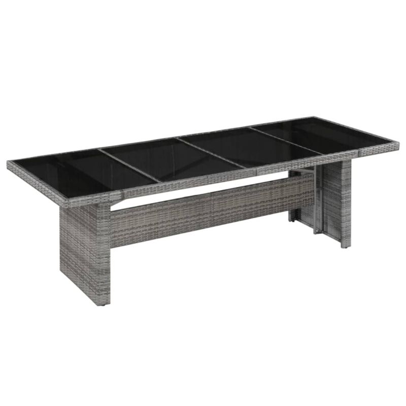 Stół ogrodowy WaszeMeble z technorattanu szary WM-43941 1 szt.