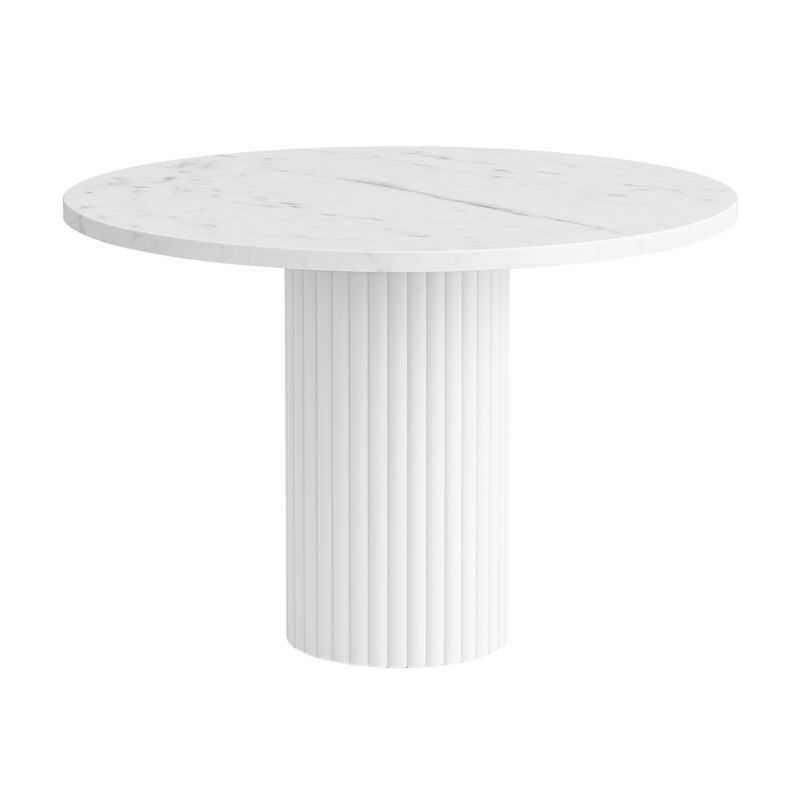 Stół okrągły KOBI NESTA 75 cm - Biały Marmur 1 szt.