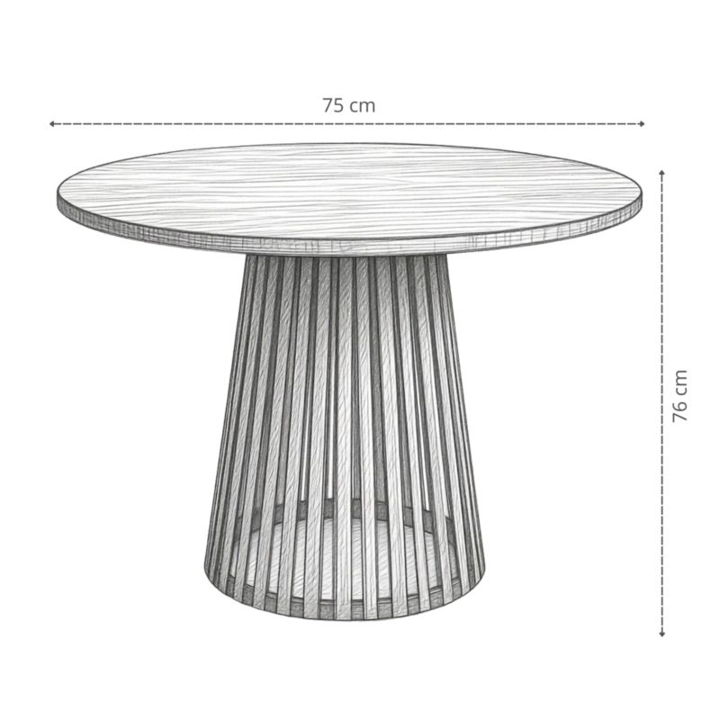 Stół okrągły KOBI VIVO  75 cm - Kaszmir 1 szt.