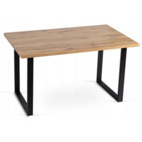 Stół Prostokątny Glos 135 cm Mebel Elite Dąb Złoty/Czarny 1 szt