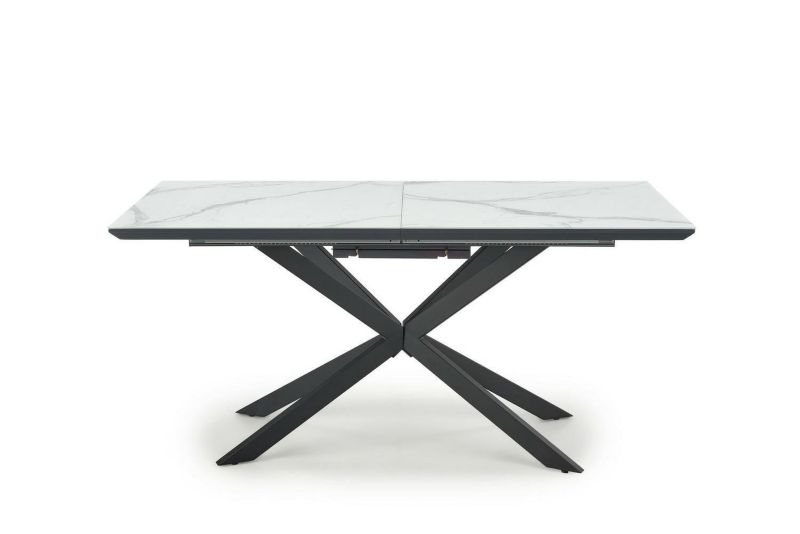 Stół rozkładany do jadalni Crosser INTESI blat ceramiczny biały marmur nowoczesny 160-200 cm 1 szt.