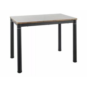 Stół Signal DAMAR 100x60 orzech vintage/czarny mat 1 szt