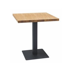 Stół Signal PURO 70x70 dąb laminat/czarny 1 szt
