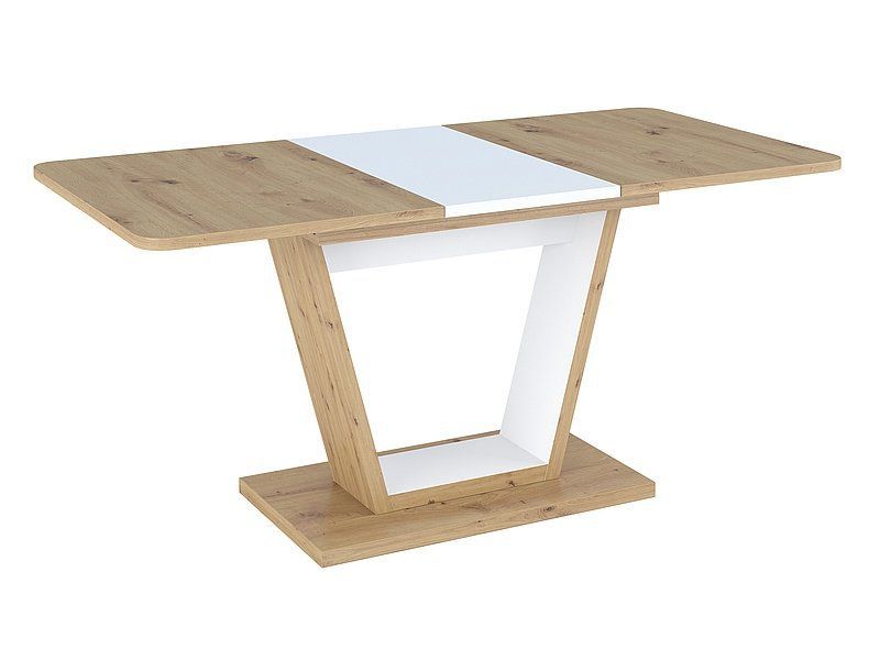 Stół Signal rozkładany NIGEL 120(160)x80 dąb artisan/biały mat 1 szt