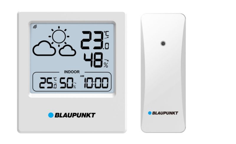 Stacja pogodowa Blaupunkt z czujnikiem zewnętrznym WS10WH 1 szt.