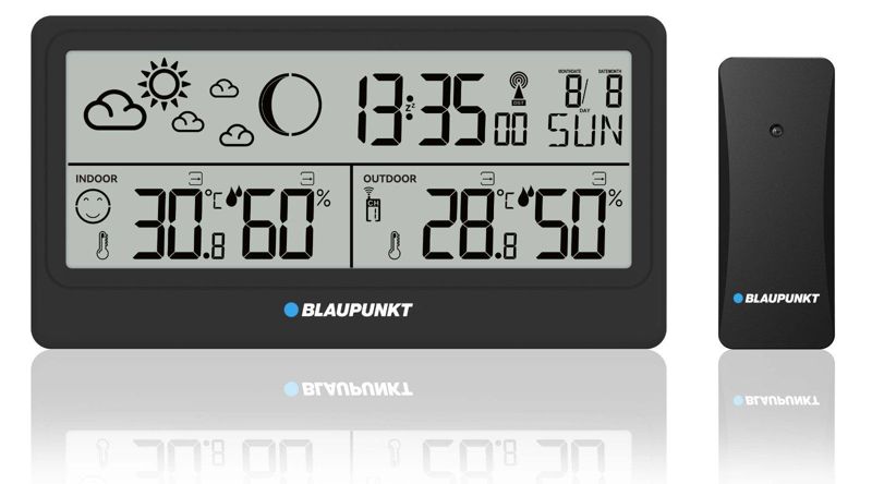 Stacja pogodowa Blaupunkt z czujnikiem zewnętrznym WS20BK 1 szt.