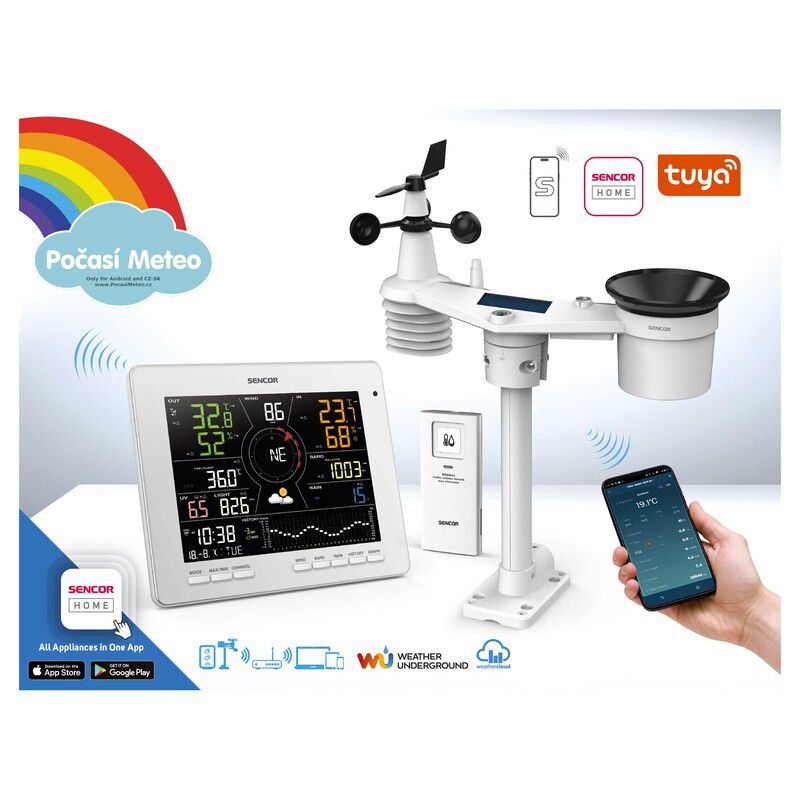 Stacja pogody SWS 16600 Sencor WiFi SENCOR HOME 7w1 1szt.