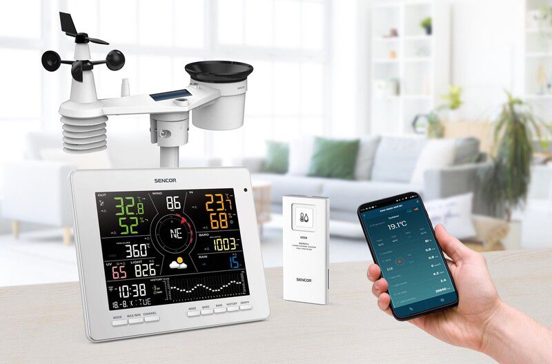 Stacja pogody SWS 16600 Sencor WiFi SENCOR HOME 7w1 1szt.
