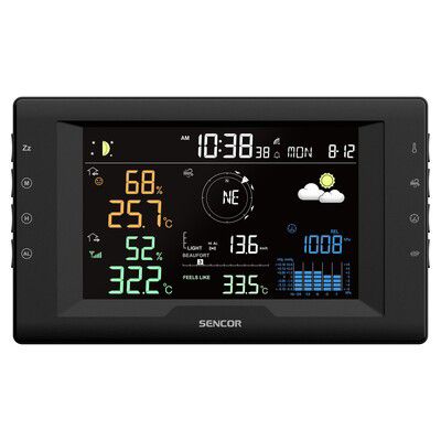 Stacja pogody SWS 9400 Sencor duży ekran czujnik 5w1 1szt.