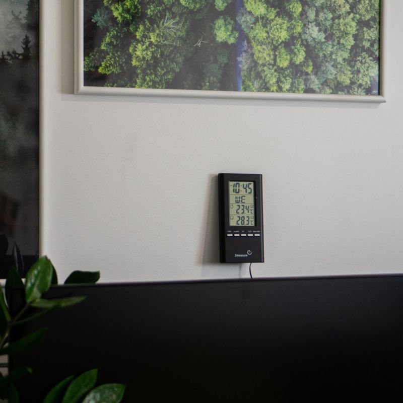 Stacja pogody z sondą czarna