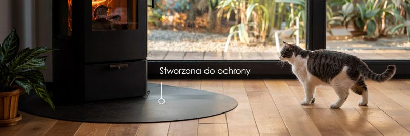 Stalowa Osłona pod Piec ArtPrintCave 100x80 cm 1 mm Grubości 1 szt.