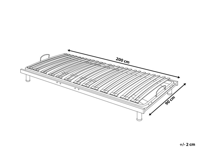 Stelaż regulowany manualnie 90 x 200 cm Comfort