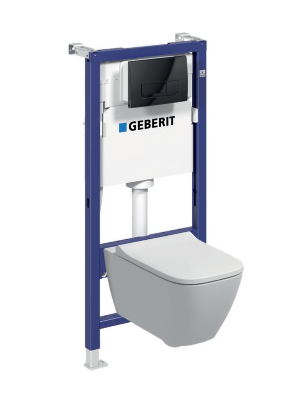 Stelaż podtynkowy WC Geberit Unifix Delta 51 przycisk czarny