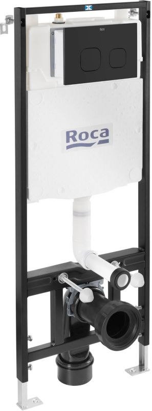 Stelaż podtynkowy WC Roca Active One przycisk czarny