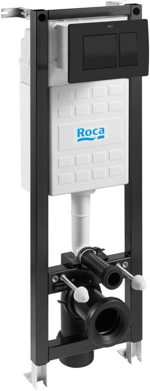 Stelaż podtynkowy WC Roca Slim przycisk czarny
