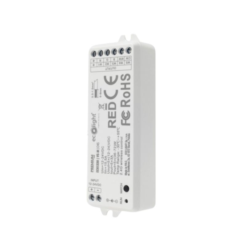 Sterownik Eco Light V5-M Rf Rgb+Cct 15A 12-24V Led Bezprzewodowy Ec61330 1 szt.