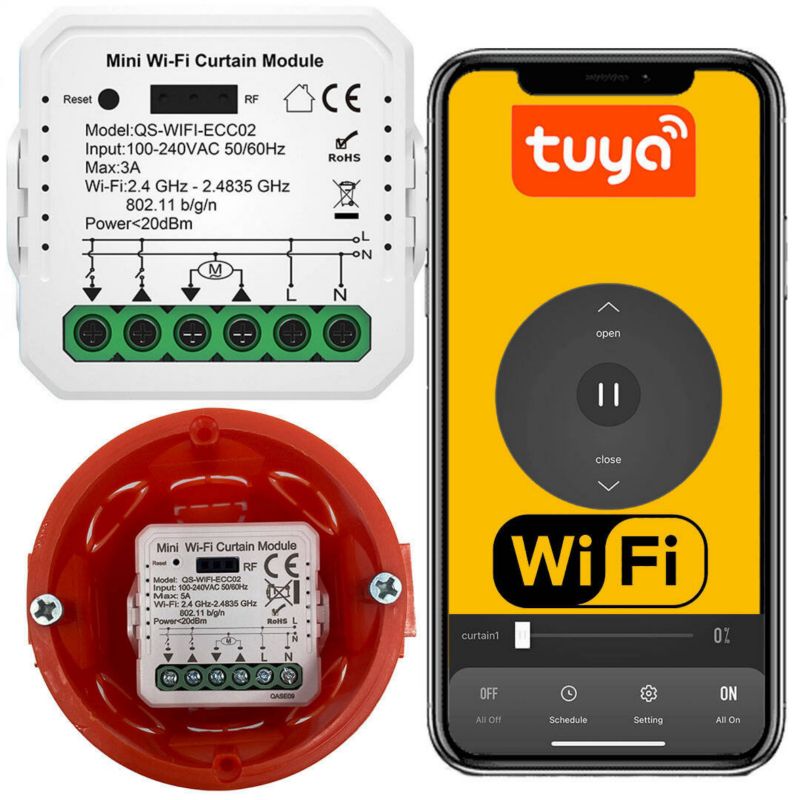 Sterownik Rolet Sone Tuya Smart Life WiFi Mini Procentowy V3 1 szt.