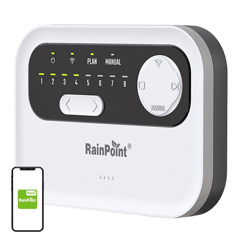 Sterownik zraszaczy RAINPOINT 8-strefowy Wi-Fi Biały 1 szt.