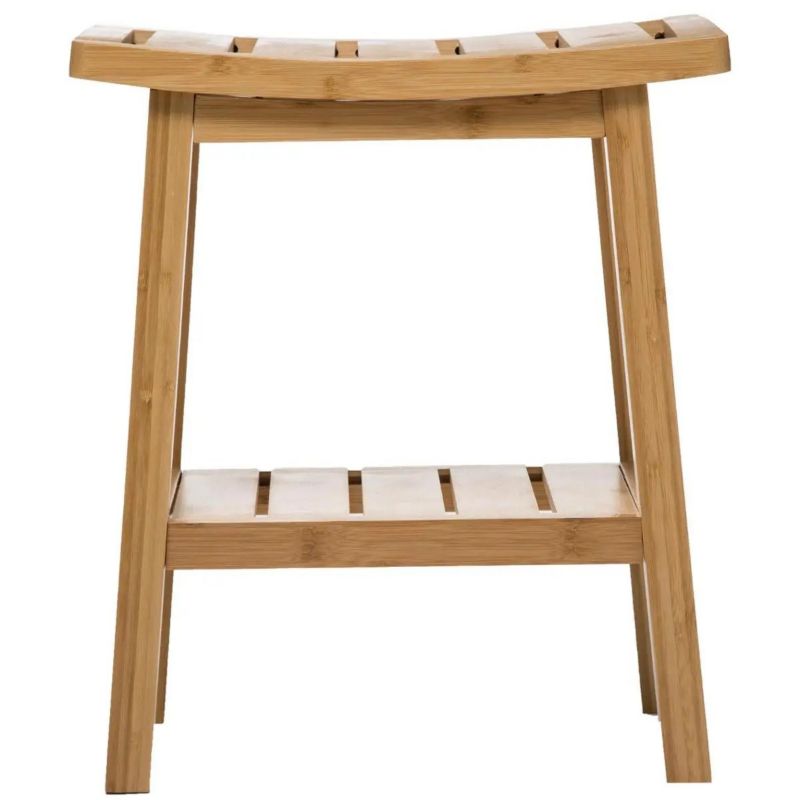 Stołek bambusowy Scandi z półką  5Five Simply Smart brązowy 46 cm 1 szt.