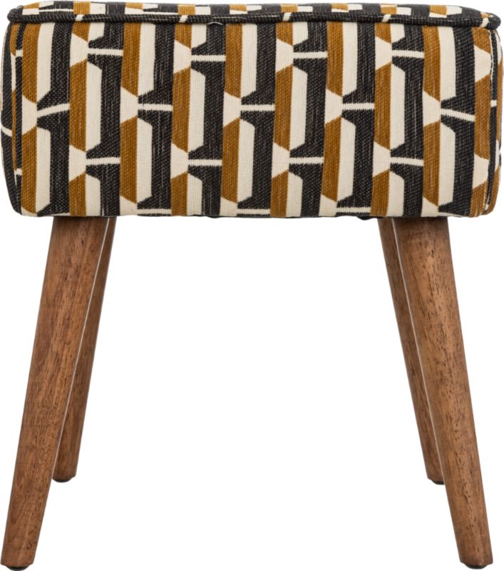 Stołek Chiara Atmosphera tapicerowany czarny 38x38x41 cm 1 szt.