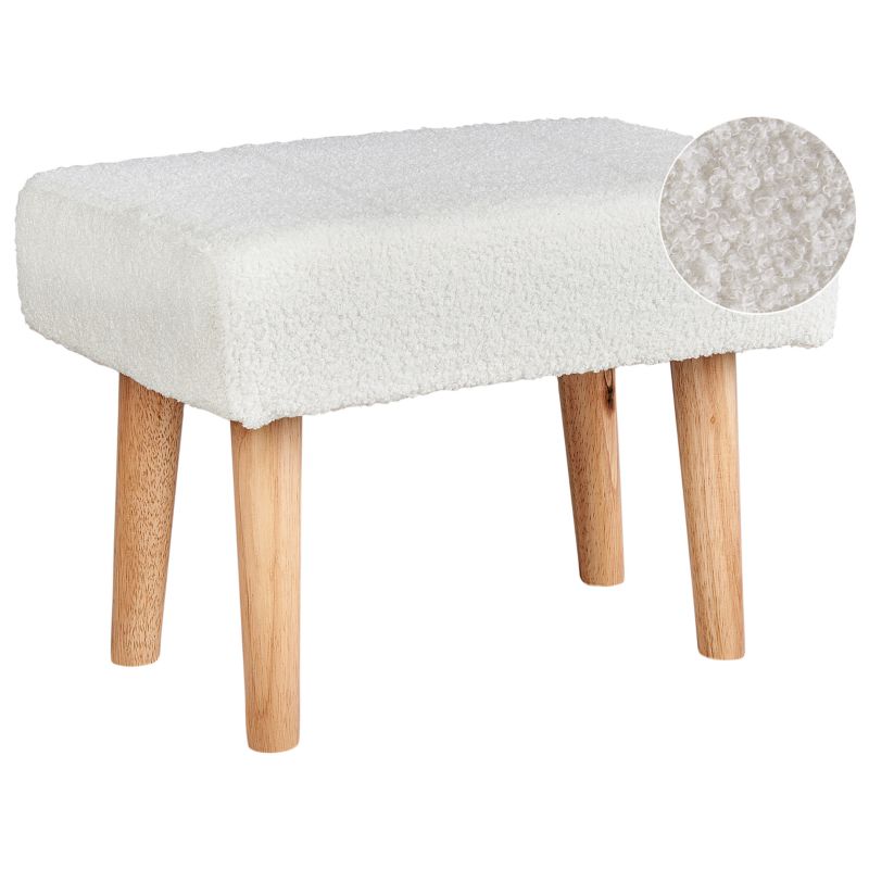 Stołek Takoma Boucle Biały 1 szt.