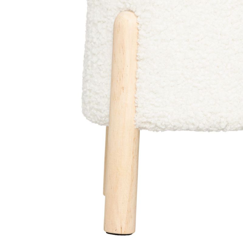 Stołek tapicerowany Atmosphera biały boucle 35 cm 1 szt.