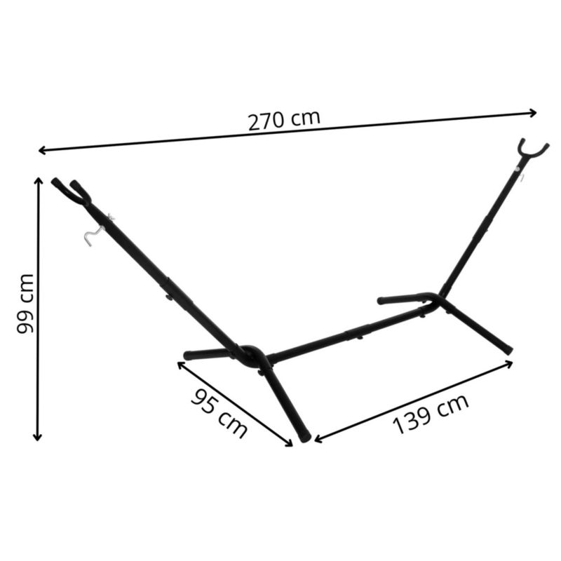 Stojak na hamak metalowy Springos do 120kg czarny 1 szt.