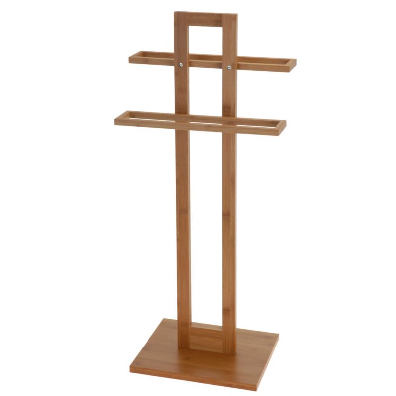 Stojak na ręczniki Bathroom Solutions bambusowy 2-ramienny 85x37x25 cm 1 szt.