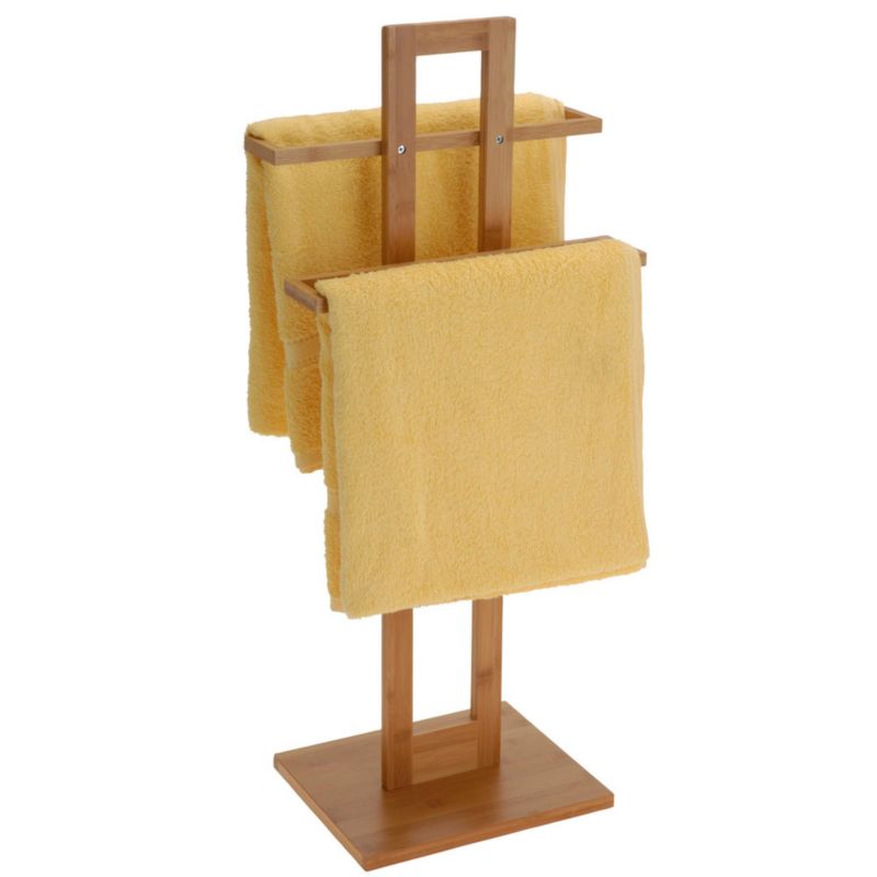 Stojak na ręczniki Bathroom Solutions bambusowy 2-ramienny 85x37x25 cm 1 szt.