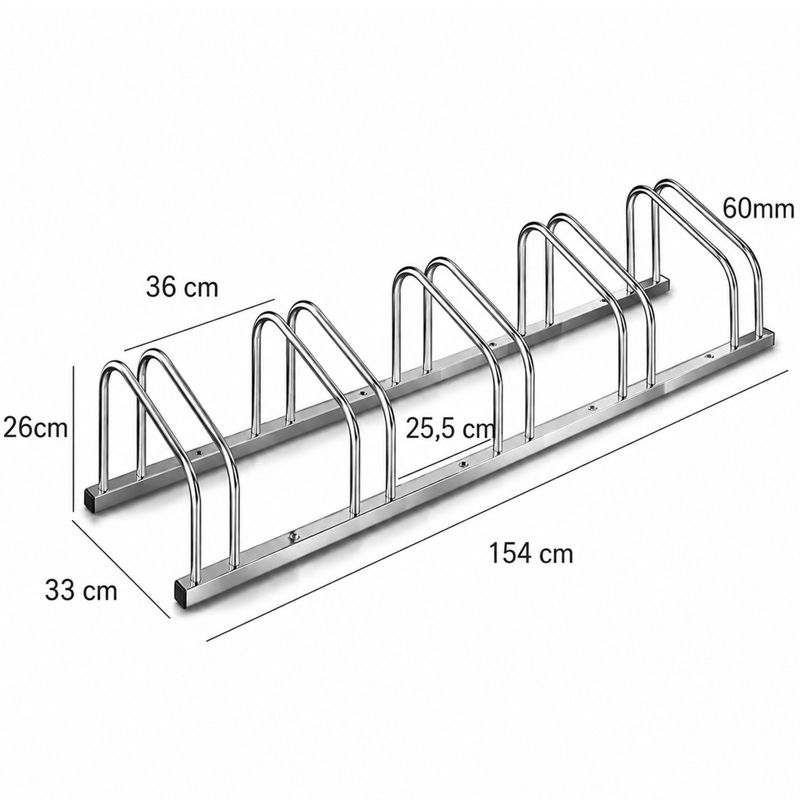 Stojak na rower rowery 5 stanowisk parking rowerowy 154x33x26 cm Fixem 1szt