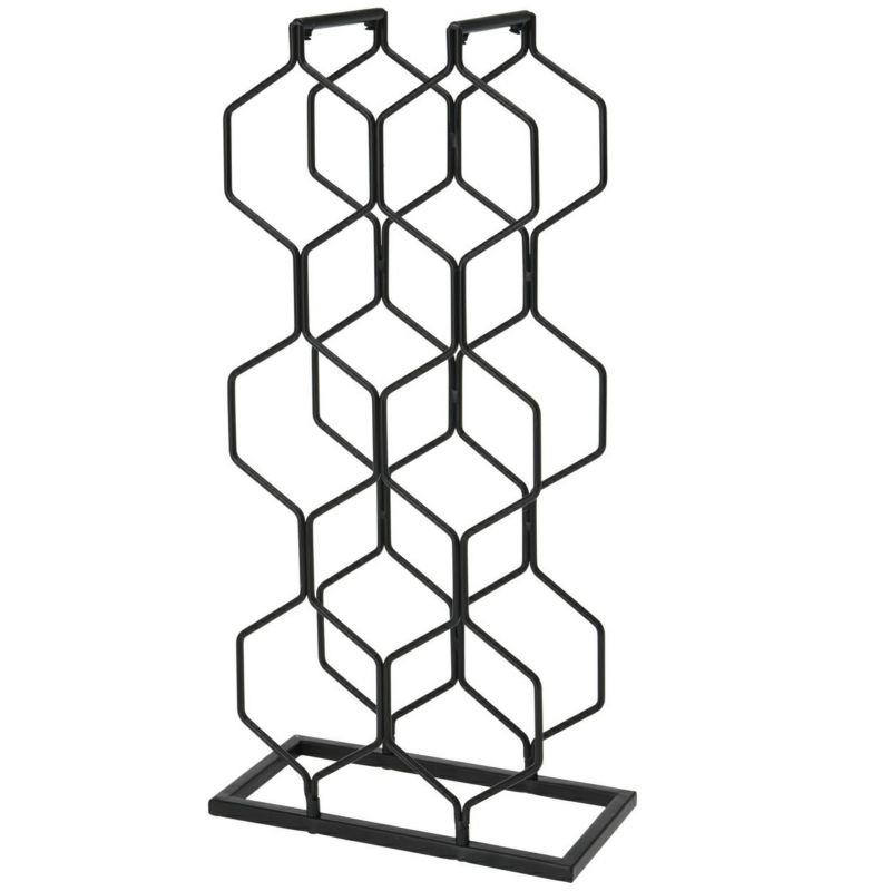 Stojak na wino H&S Decoration metalowy czarny 48x23x11 cm 1 szt.