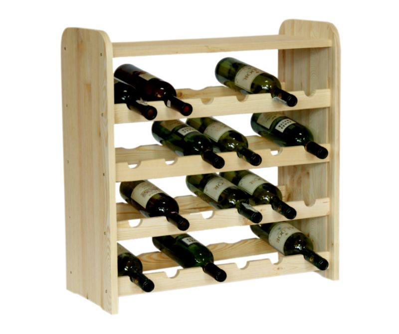 Stojak na wino MODO24 drewniany na 24 butelki naturalny 1 szt.
