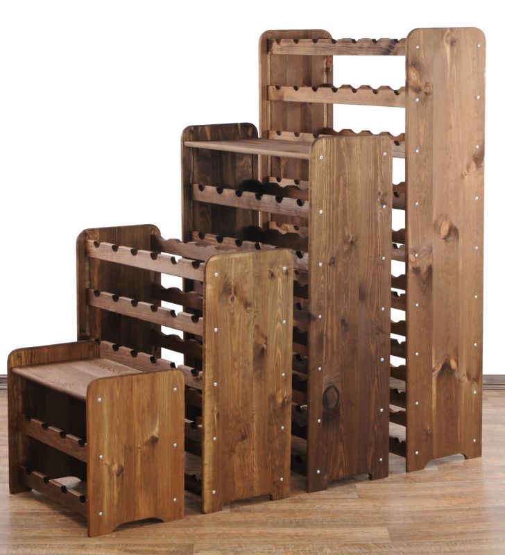 Stojak na wino MODO24 drewniany na 24 butelki naturalny 1 szt.