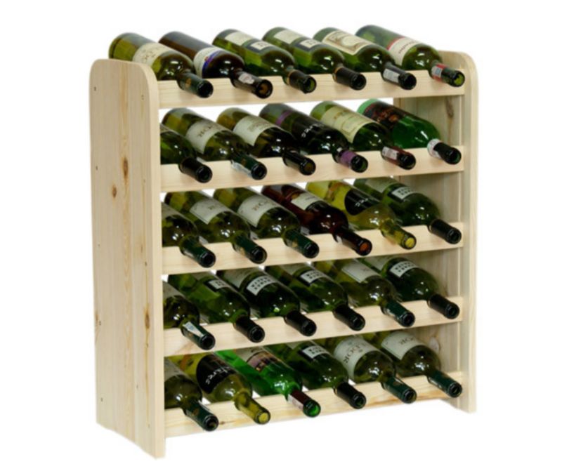 Stojak na wino MODO24 drewniany na 30 butelek naturalny 1 szt.