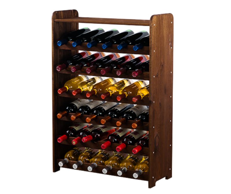 Stojak na wino MODO24 drewniany na 36 butelek brązowy 1 szt.
