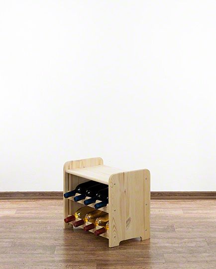 Stojak na wino MODO24 drewniany na 8 butelek naturalny 1 szt.