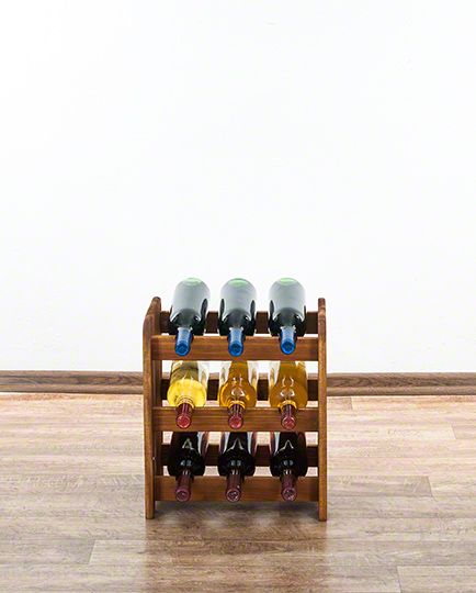 Stojak na wino MODO24 drewniany na 9 butelek olcha 1 szt.