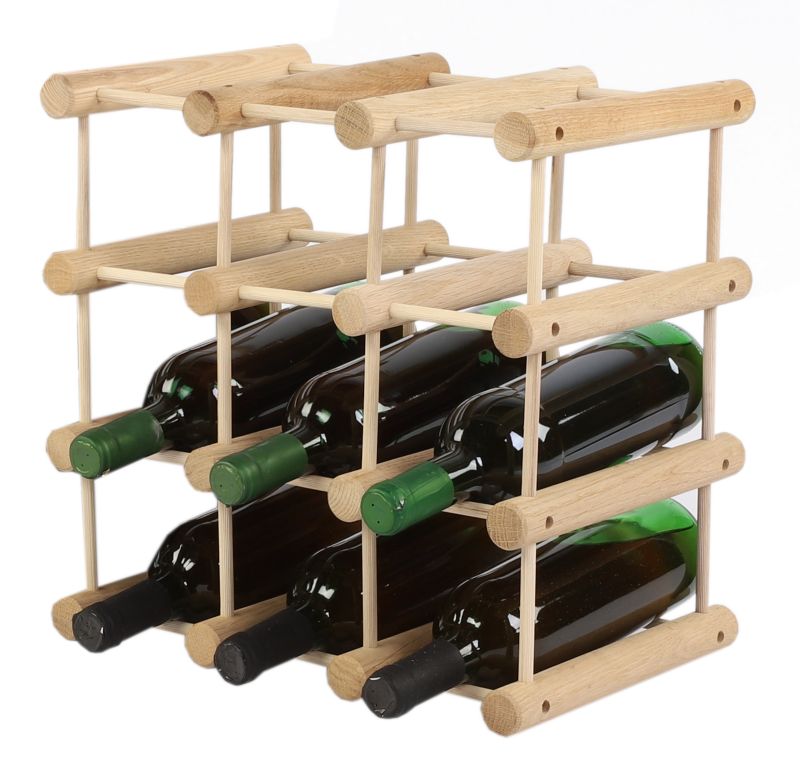 Stojak na wino MODO24 modułowy na 18 butelek dębowy naturalny 1 szt.