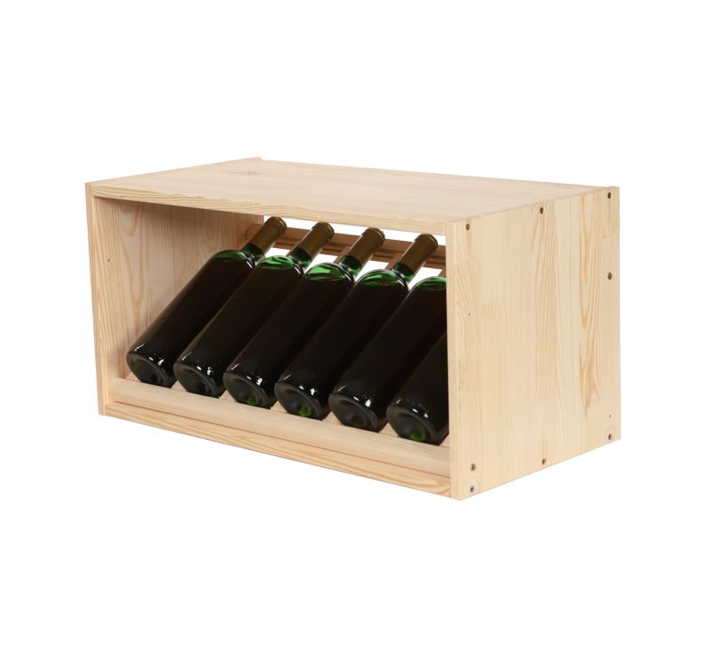 Stojak na wino MODO24 modułowy skośny 5 butelek naturalny 1 szt.