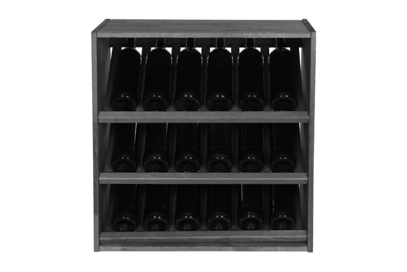 Stojak na wino MODO24 modułowy solidny 32 butelki szary 1 szt.